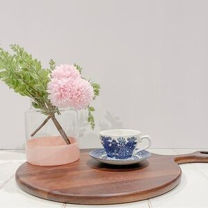 Vintage Churchill England Blue Willow Tea Cup & Saucer